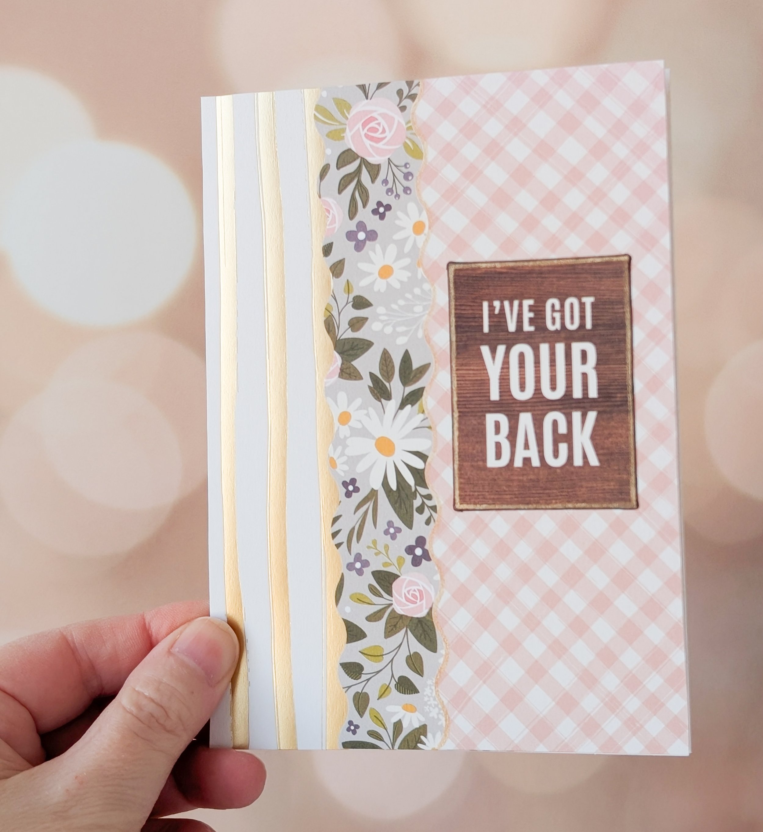 I've Got Your Back Floral card