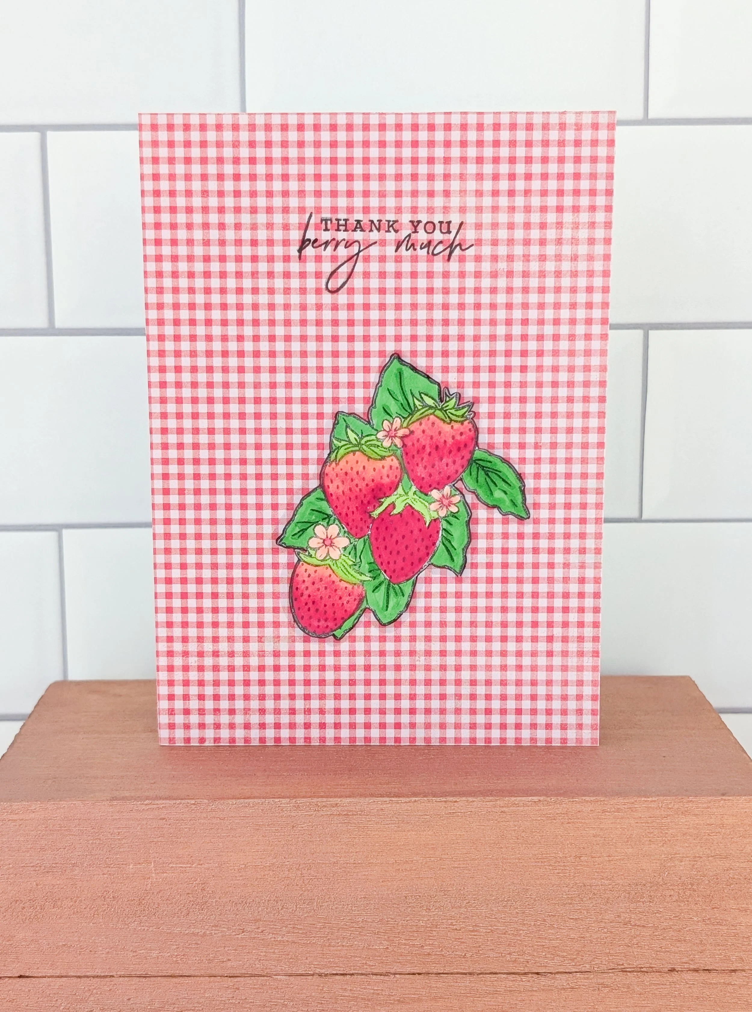 Strawberries Thank You Card