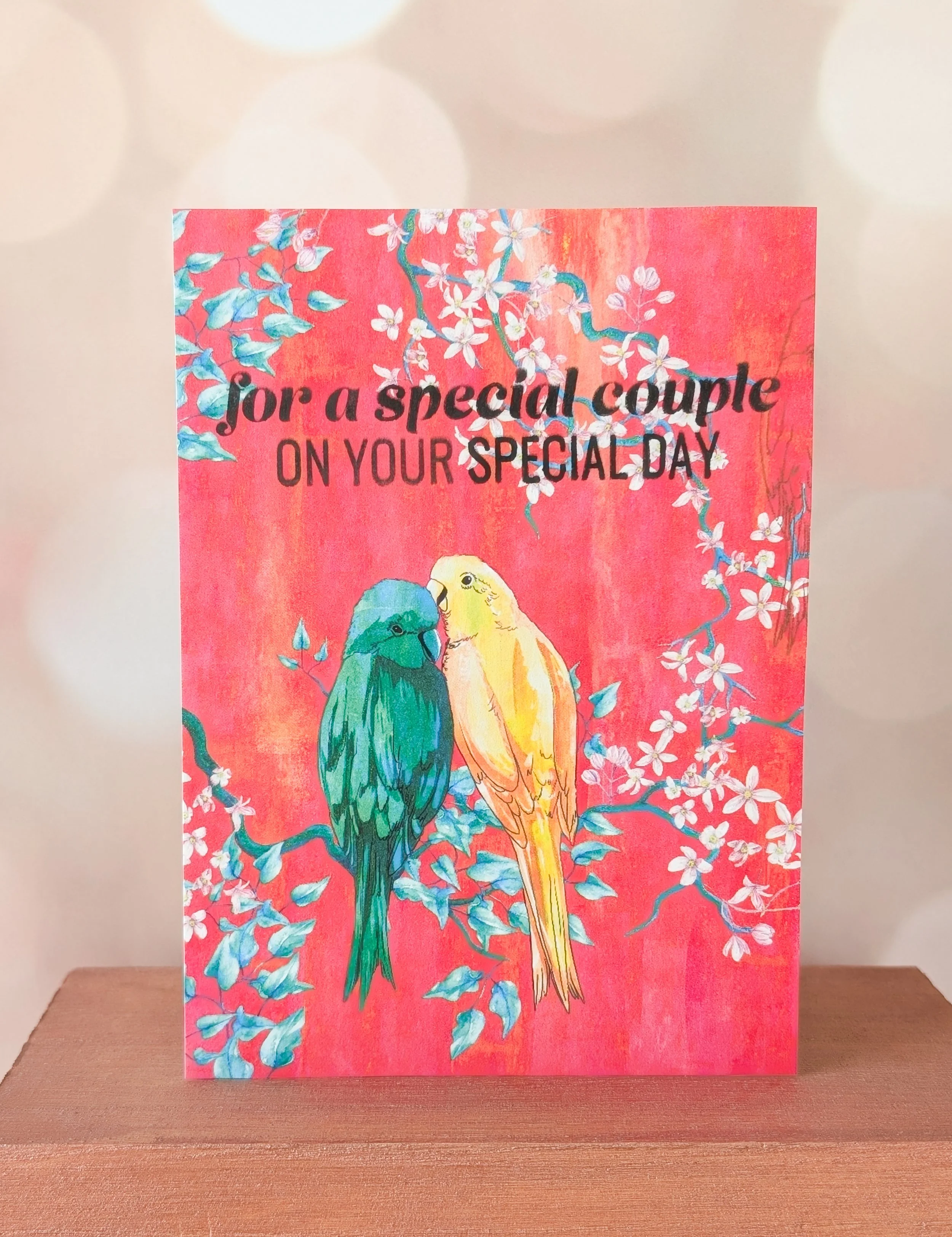 Love Birds Wedding Engagement Card