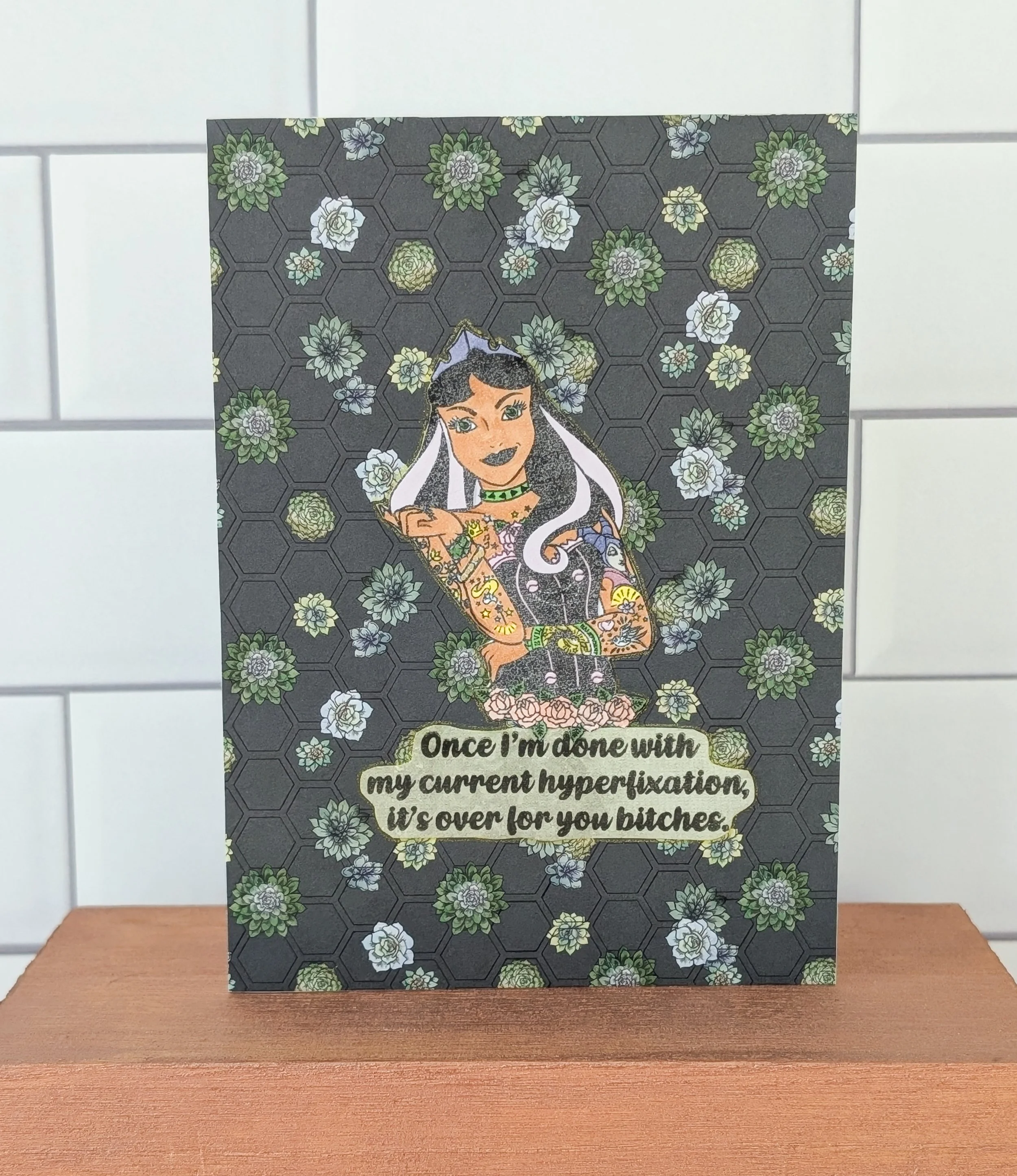 Hyperfocus Neurodivergent Princess Card