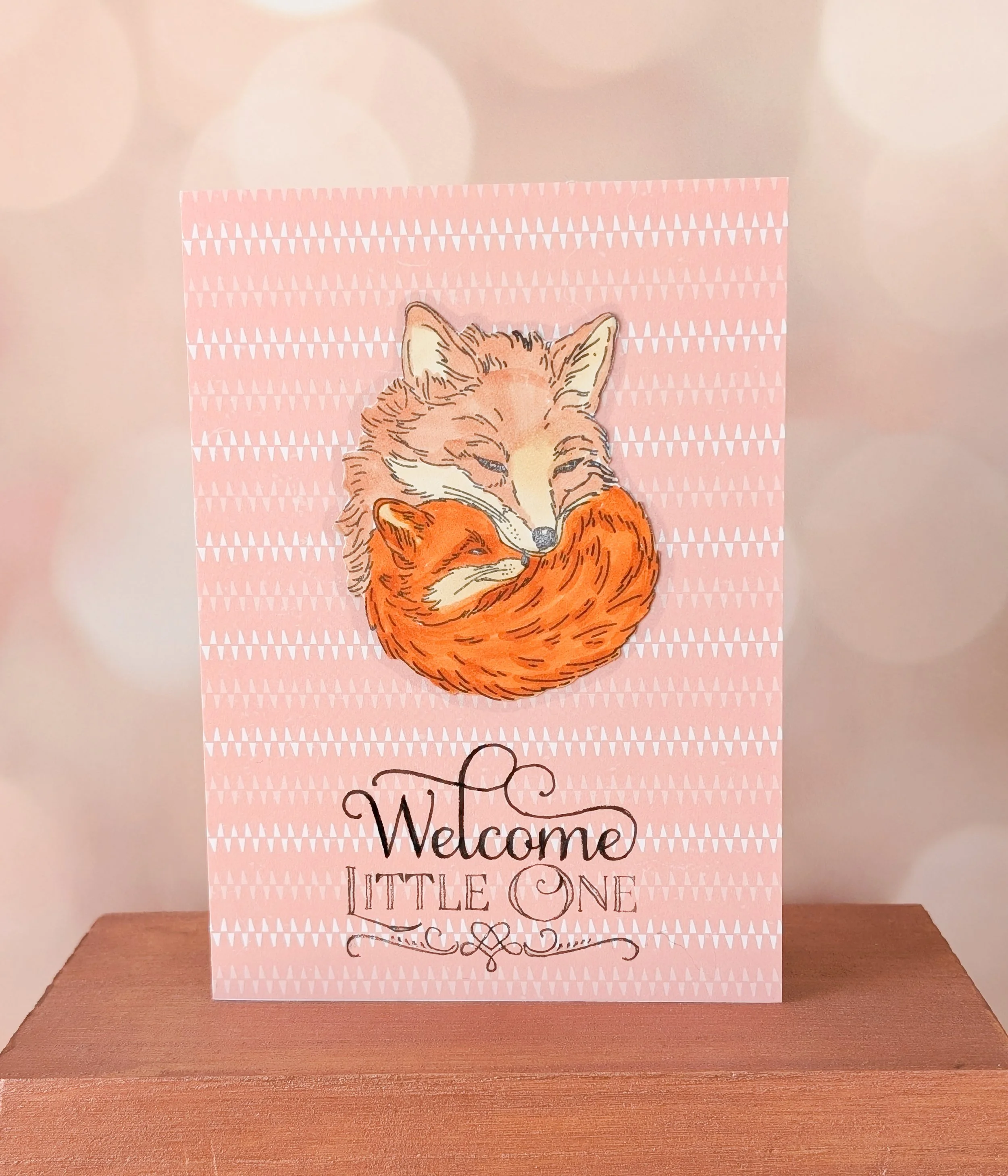 Foxes Welcome Little One Card