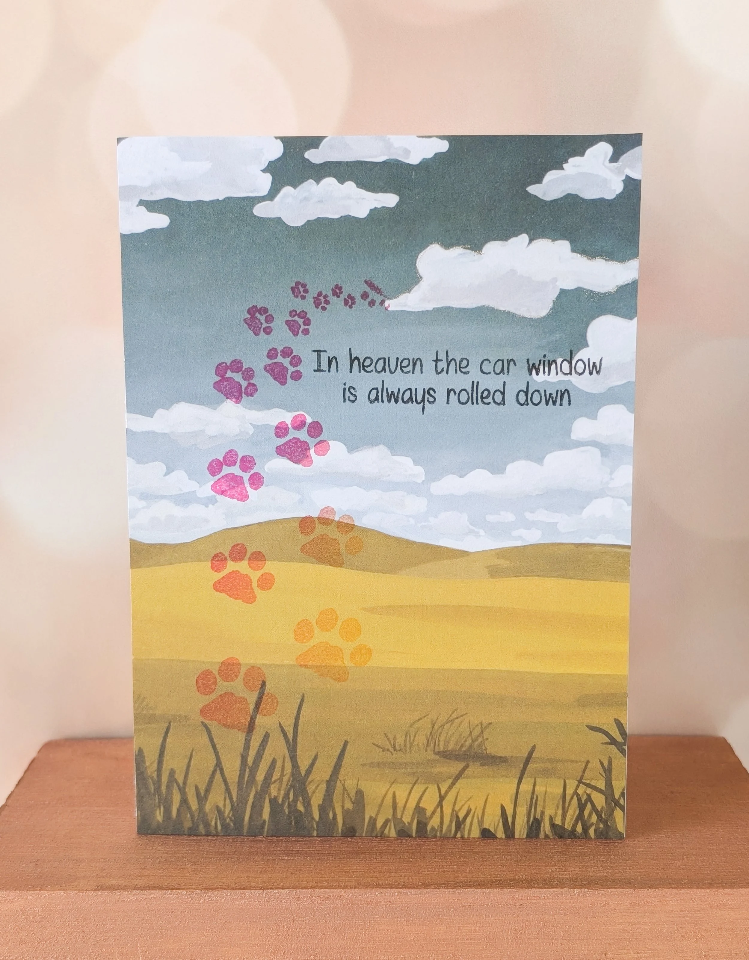 Dog Cat Sympathy card