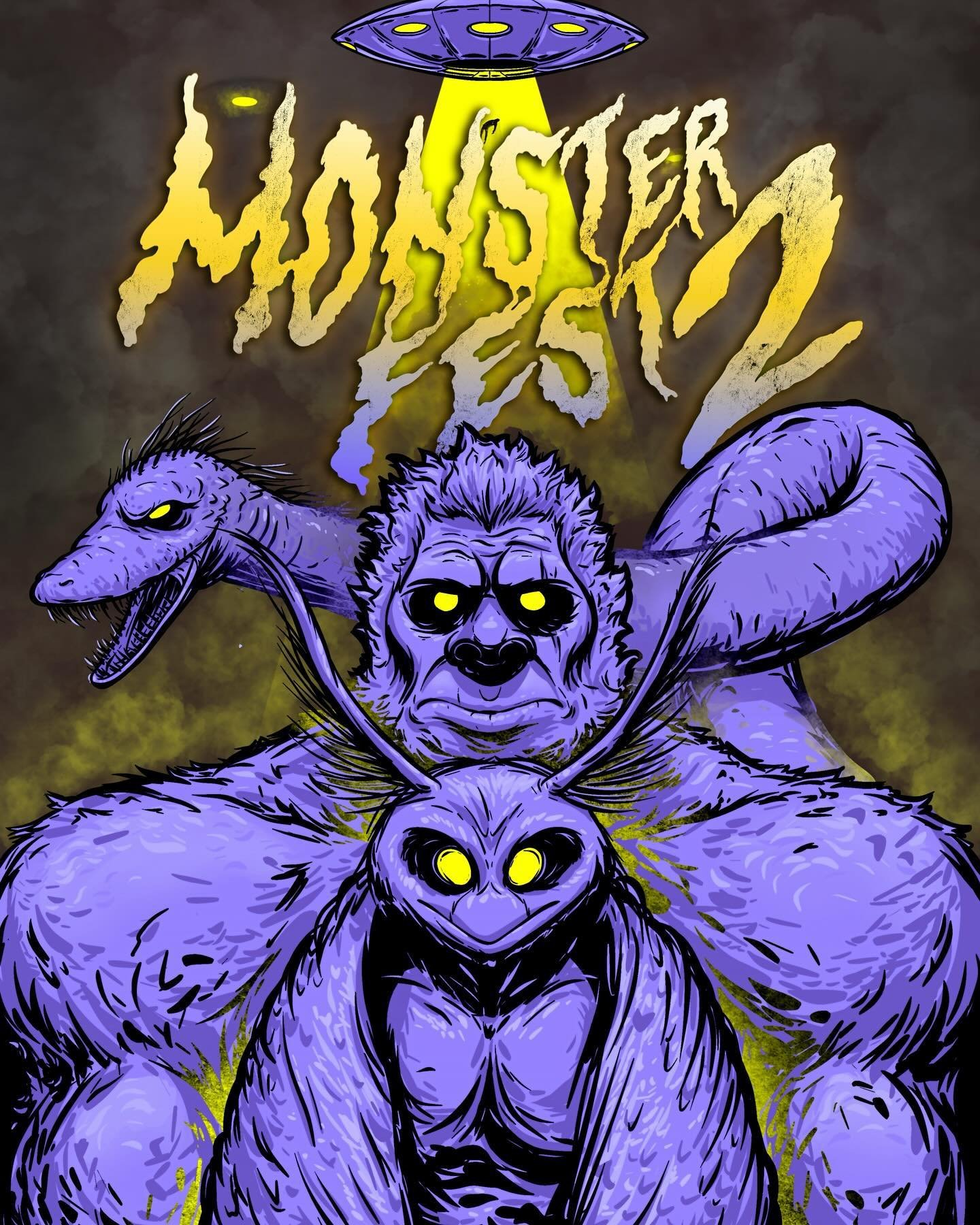 🚨POSTER REVEAL🚨Check out our official Monster Fest 2 poster by Jeff Kunze! Join us in Canton OH on 6/29 to score exclusive event merch with this killer design. Tickets at stmmonsterfest.com! 

#monsters #event #art #bigfoot #sasquatch #dogman #ufos