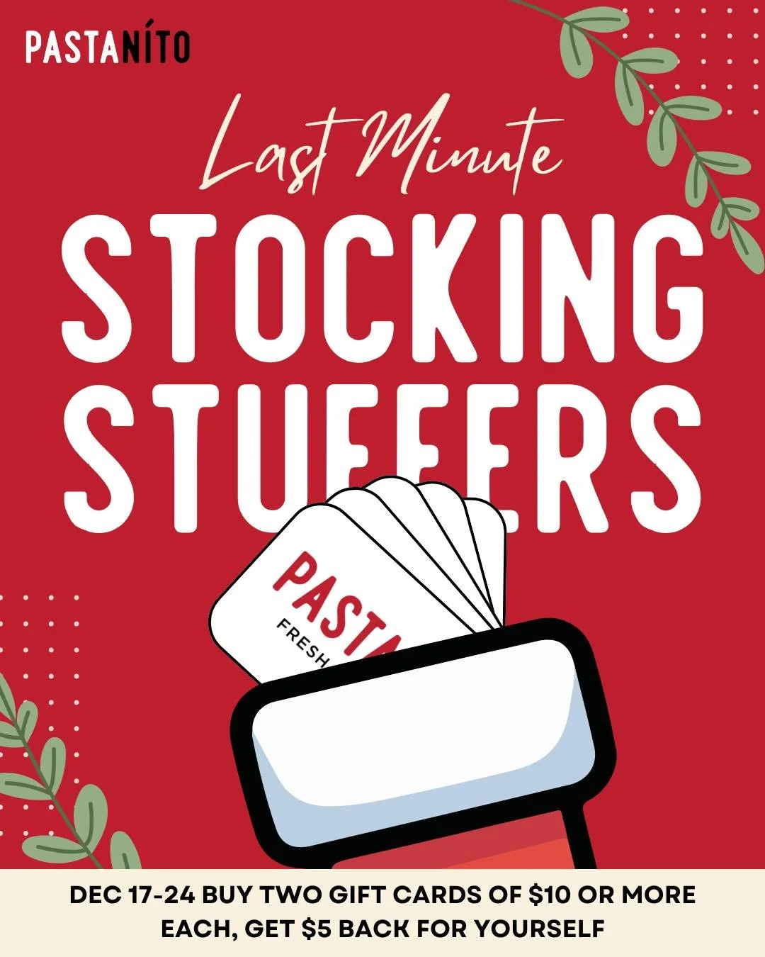 Offer ends tomorrow in store, and Wednesday online! Treat your people and treat yourself. When you buy 2 gift cards at $10 or more each, you get $5 back to use later. Perfect for last minute holiday shoppers.
Shop in store or at the link in our bio!
