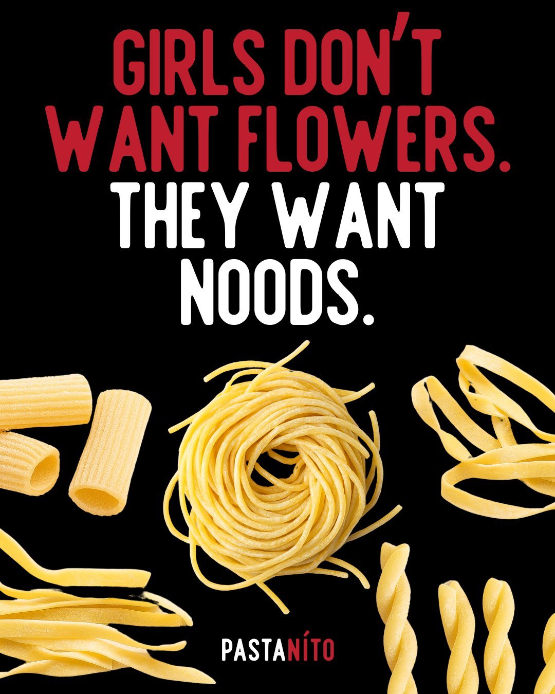 FEB 13-15: Enjoy a Valentine's Meal for Two ❤️ Ditch the flowers and celebrate your honey with great food 💋 Buy any two pasta meals and enjoy garlic bread and a salad on us with code PASTALOVE. You supply the wine!