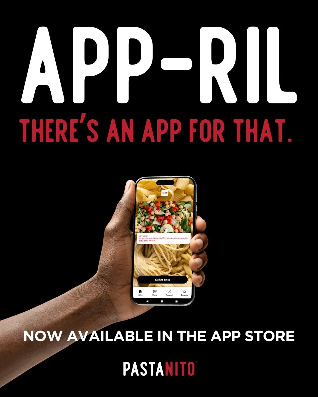 Fresh pasta fast? There&rsquo;s an app for that. 📲🍝 Order ahead. Track rewards. Send gift cards. Skip the line. All April long, get $2 off when you order in the app with code APPRIL.