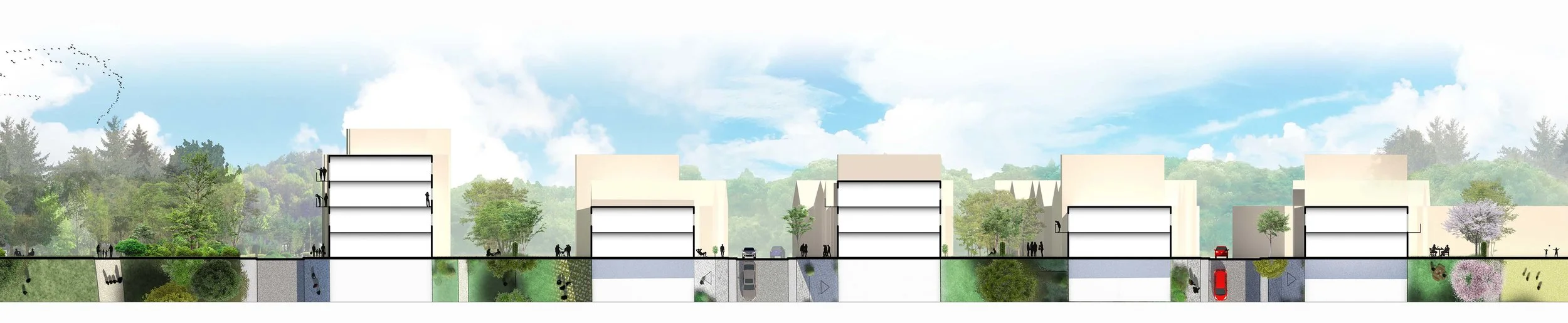 Residential area - cross section