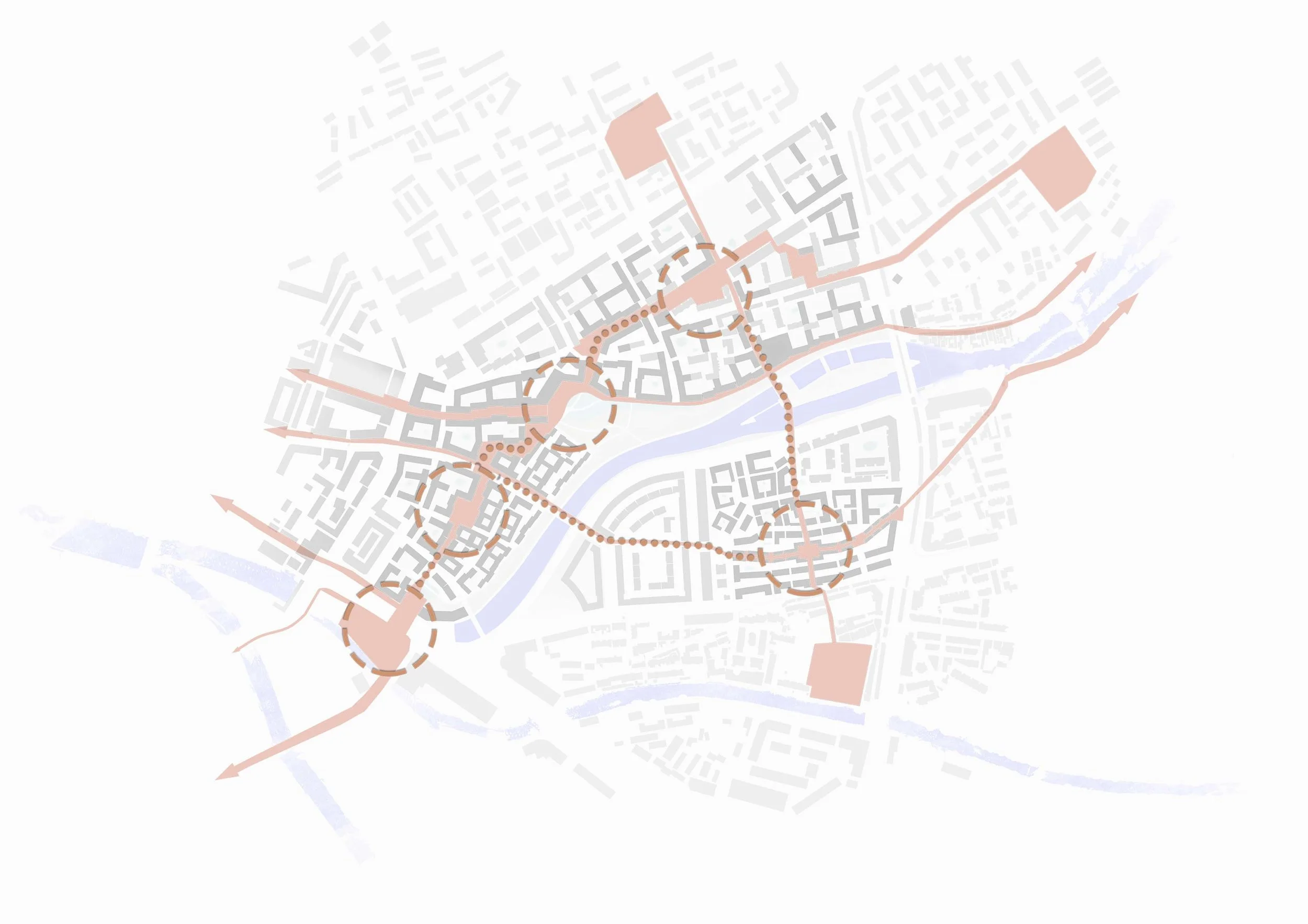 Main routes &amp; "Inner triangle"