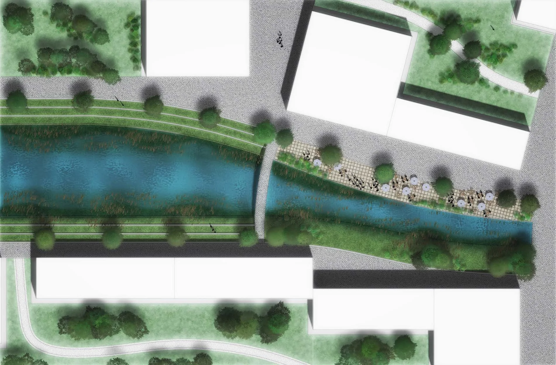 First section of the river - zoom-in plan
