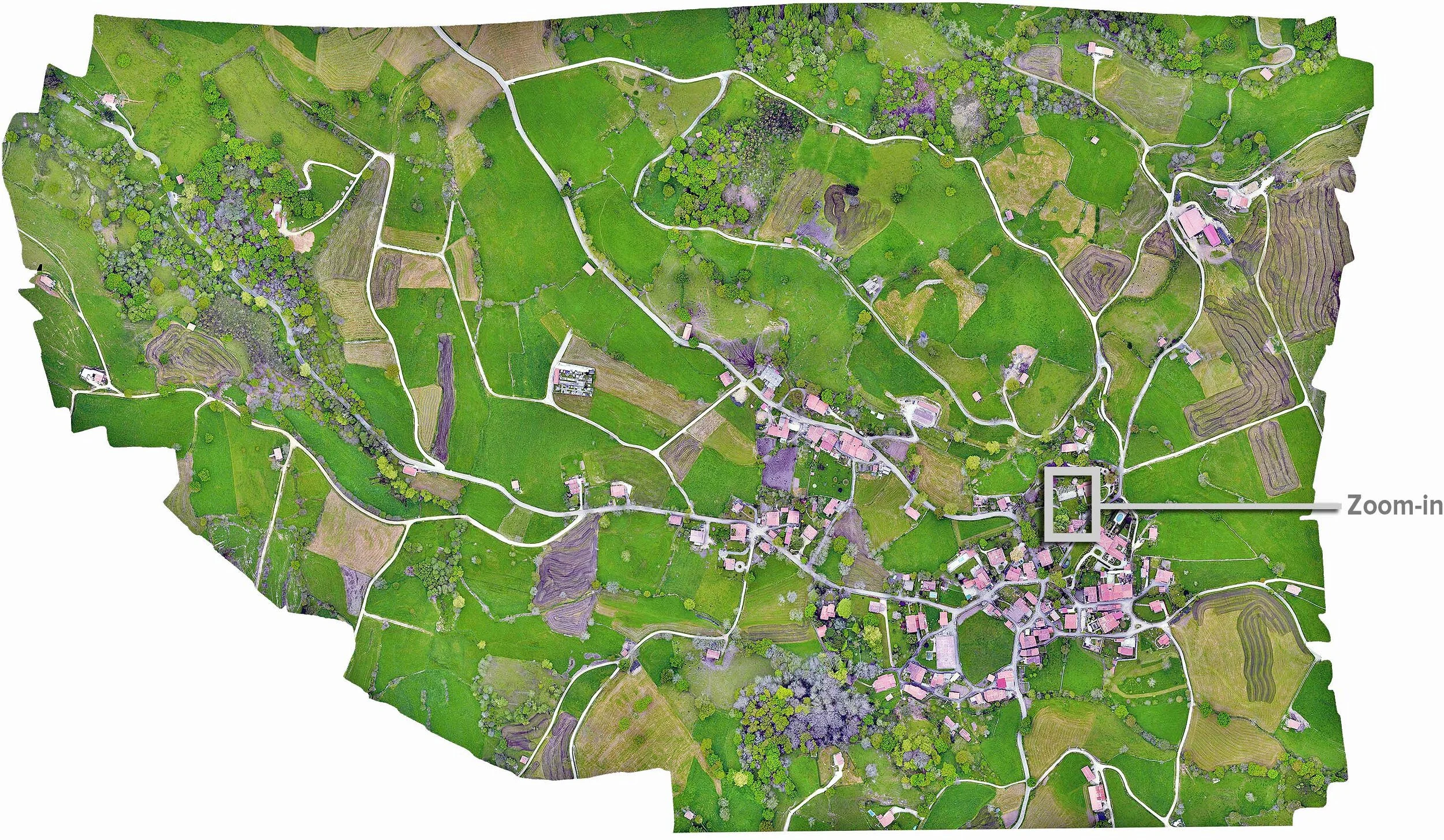 Orthophoto of Esles, North Spain