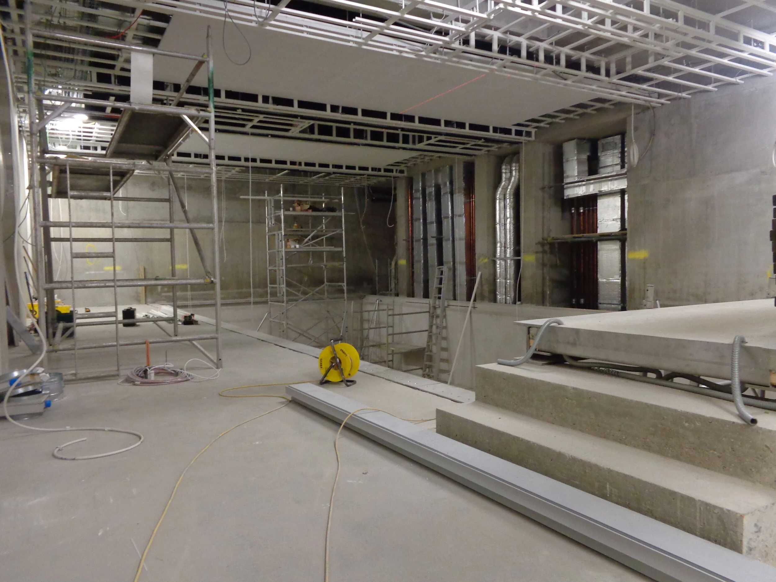 Swimming pool under construction