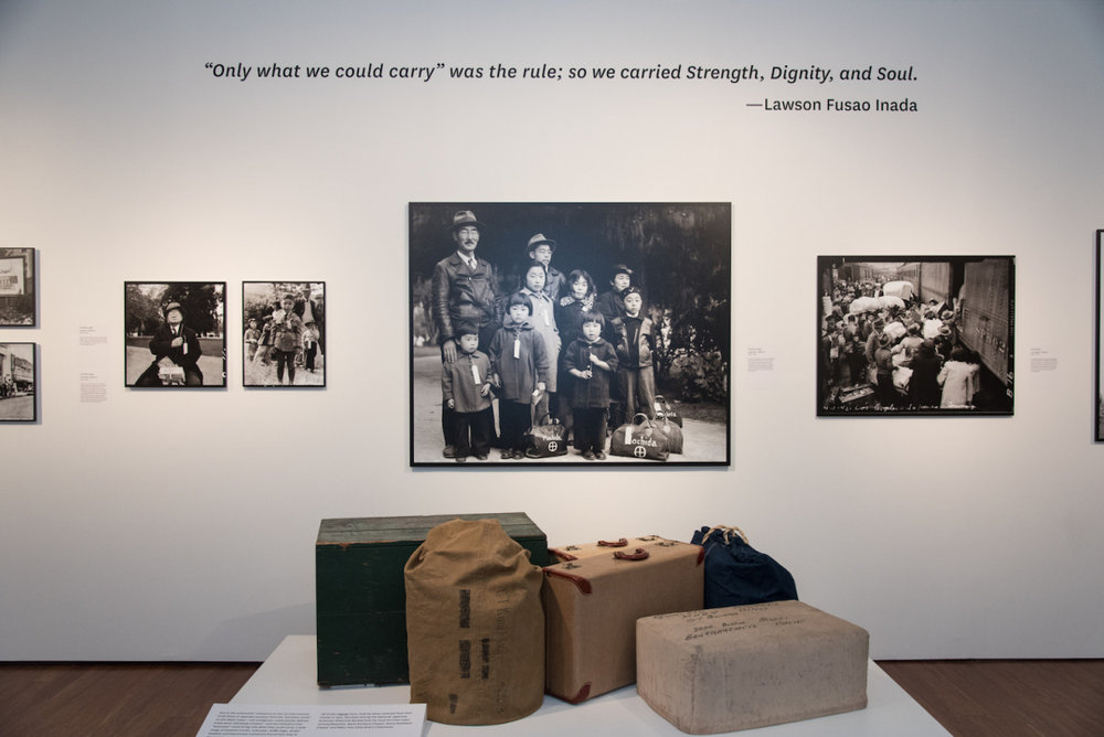   Installation view of&nbsp; Then They Came For Me: Incarceration of Japanese Americans during WWII and the Demise of Civil Liberties &nbsp;at the Presidio, San Francisco (image courtesy the&nbsp;Jonathan Logan Family Foundation)    