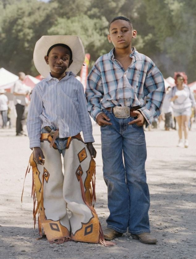  Harold Williams Jr. (left) and Lindon Demery (right), junior rodeo champions at the 2018 BPIR from Gabriela Hasten’s  The New Black West  (Chronicle Books, 2022)(all images courtesy Chronicle Books) 