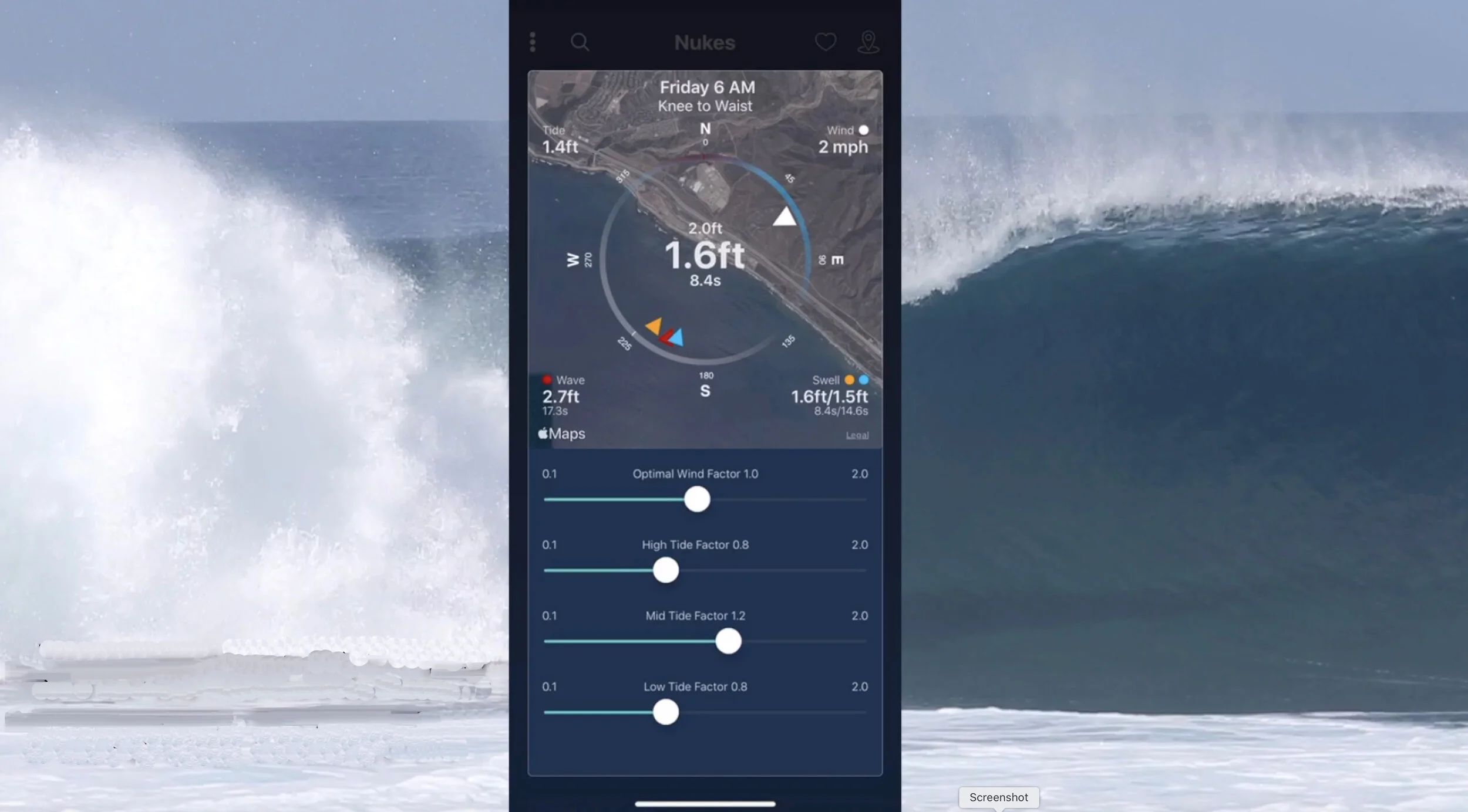 Tide Slider Adjustments
