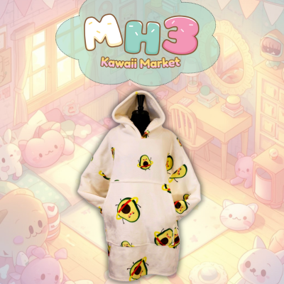 Avo-Cuddle Plush Blanket Hoodie