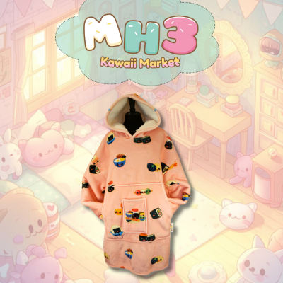 Sushi Squad Oversized Plush Blanket Hoodie