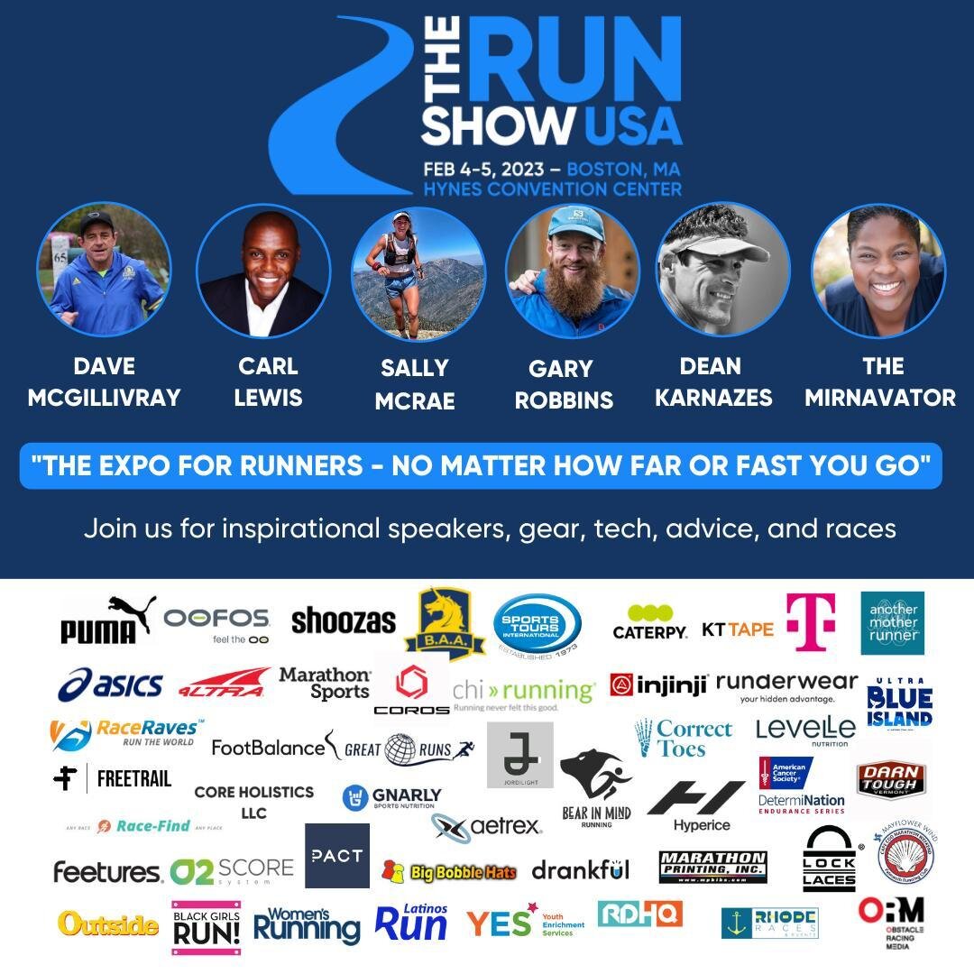 The Run Show Boston is a new running expo coming to Boston&rsquo;s Hynes Convention Center February 4-5! Free tickets are still available - use code DMSE and grab your tix at the link in our bio.
 
Our founder Dave McGillivray will be speaking on Sat