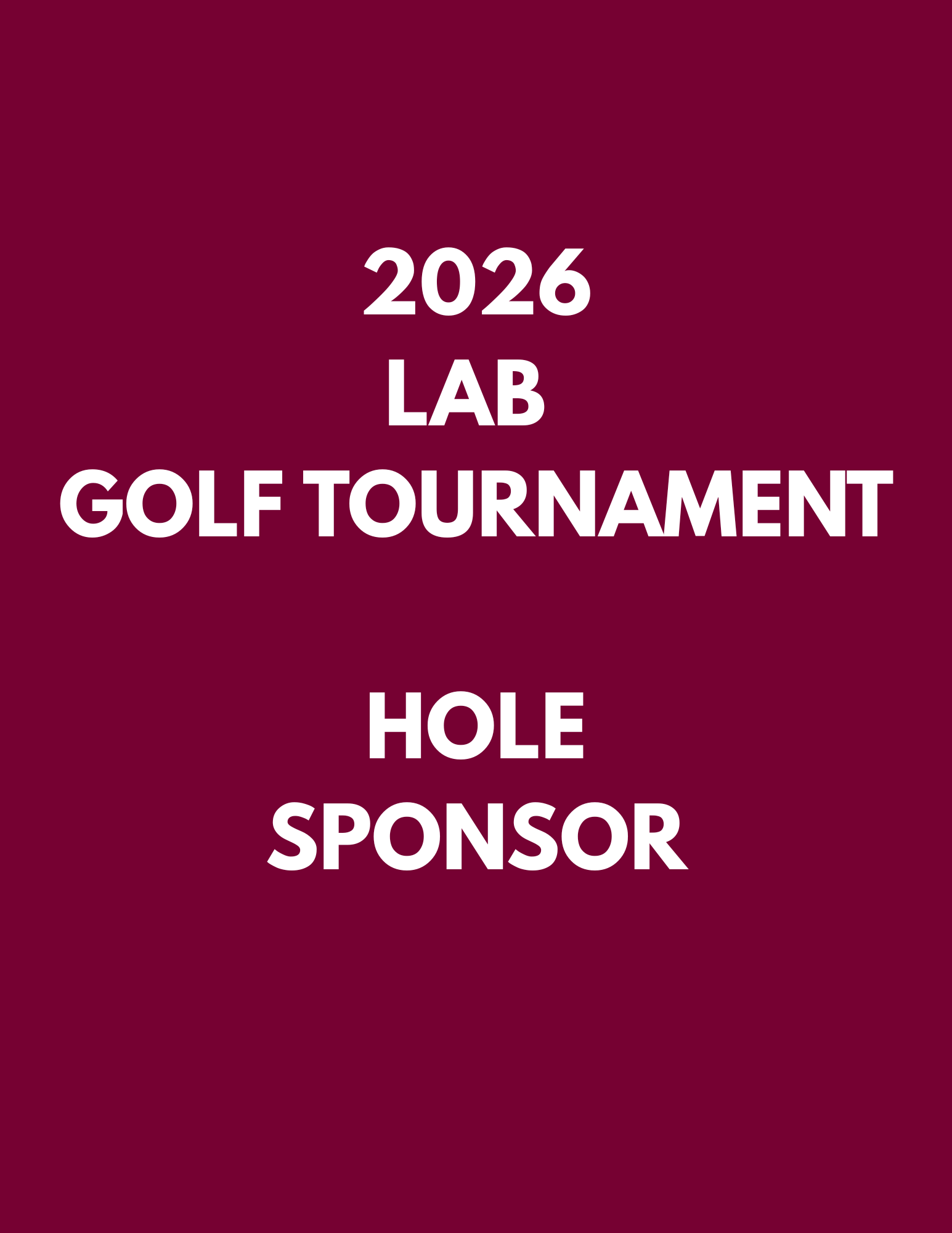 Hole Sponsor - 2026 LAB Golf Tournament