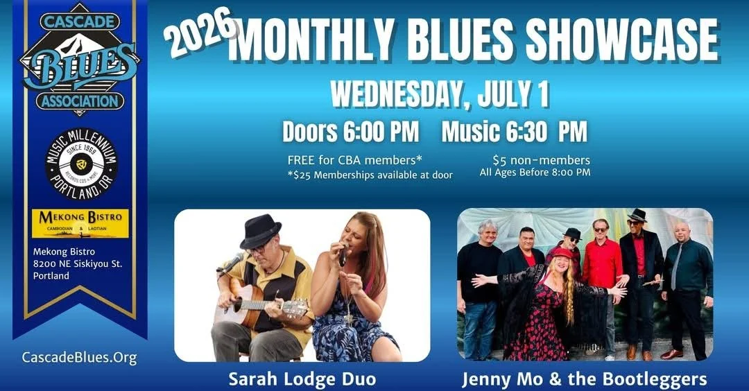 Sarah Lodge &amp; Dan Polidori at Cascade Blues Association Meeting