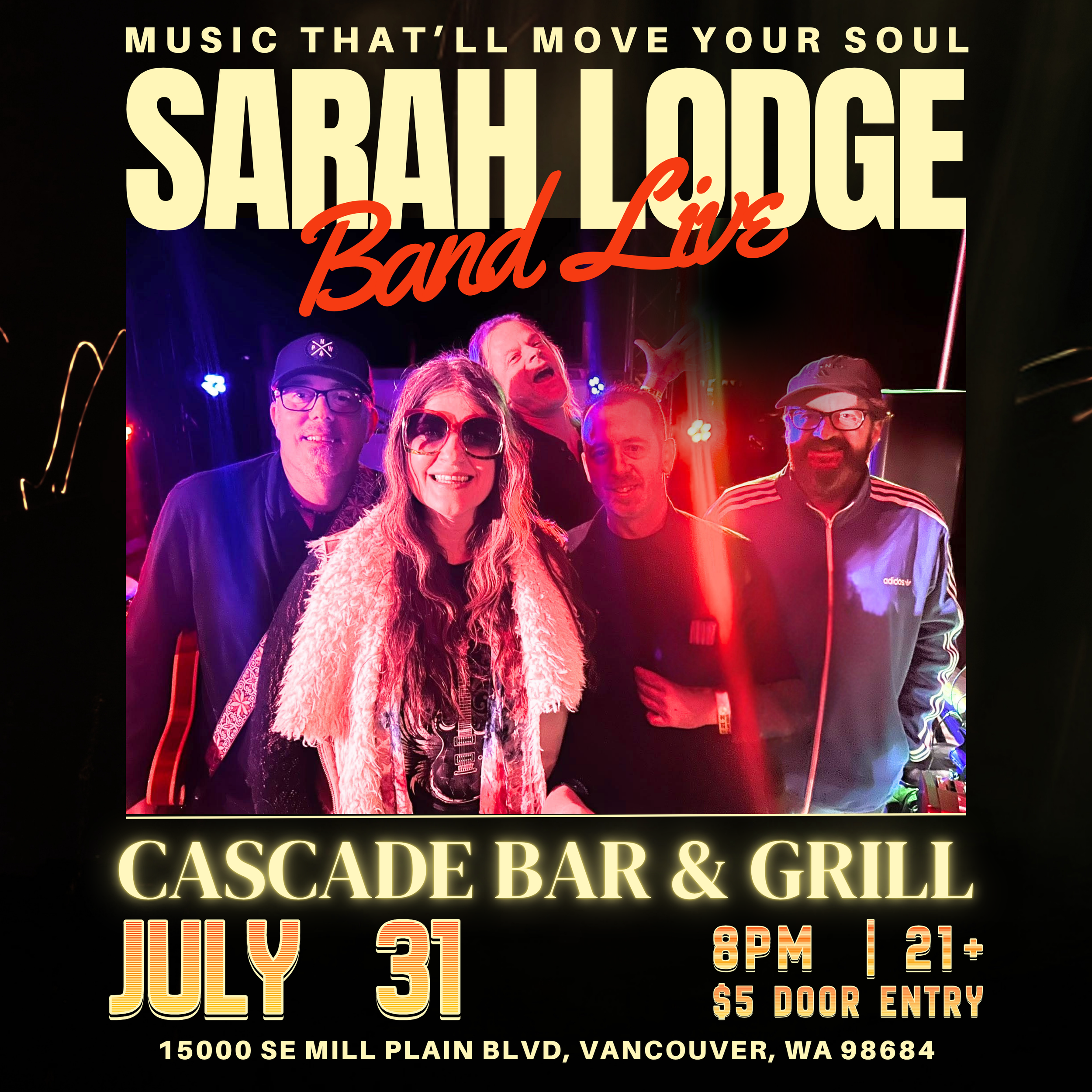Sarah Lodge Band LIVE at Cascade Bar &amp; Grill