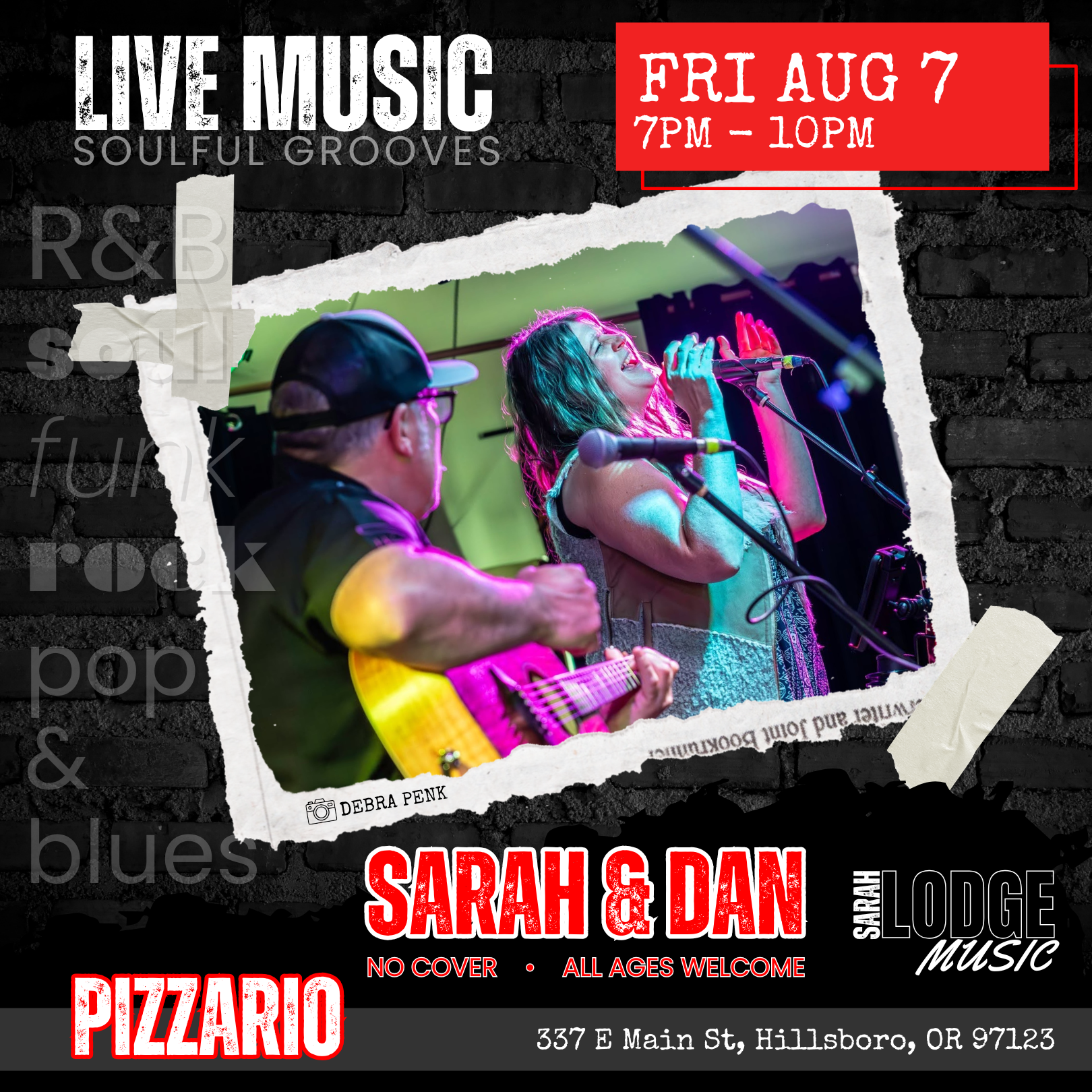 Sarah Lodge with Dan Polidori • LIVE MUSIC at Pizzario