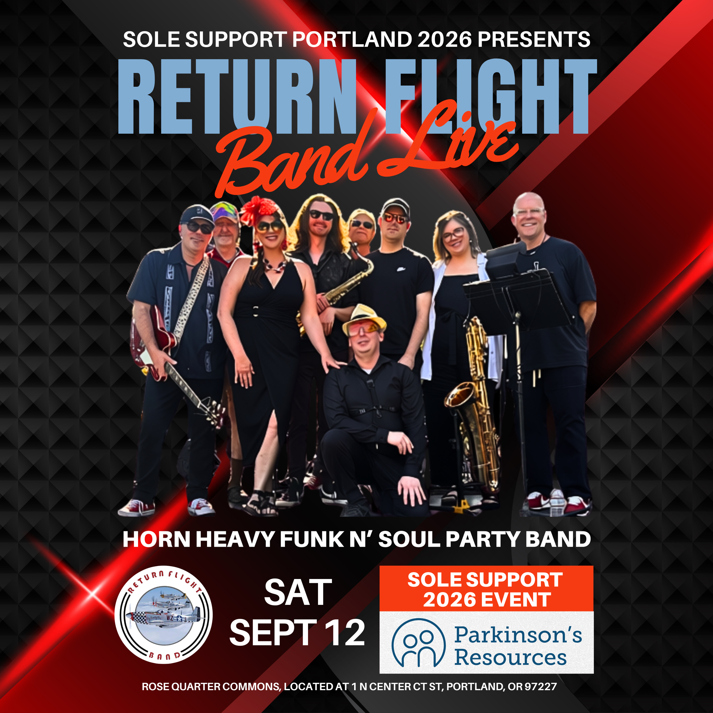 Return Flight Band at PRO Sole Support - All ages, outdoor community event (11:45am until 2:30pm)