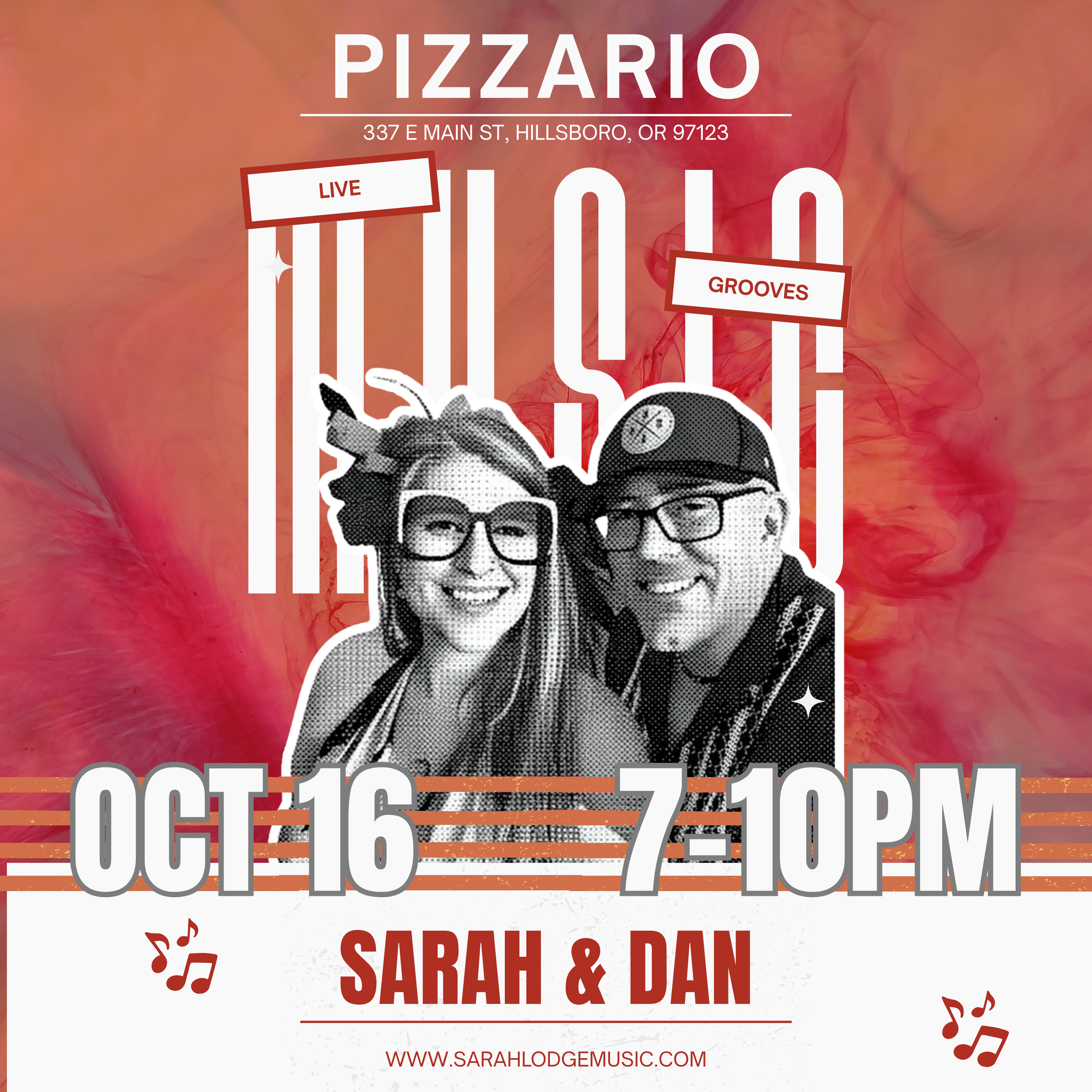 Sarah Lodge with Dan Polidori at Pizzario (Hillsboro)