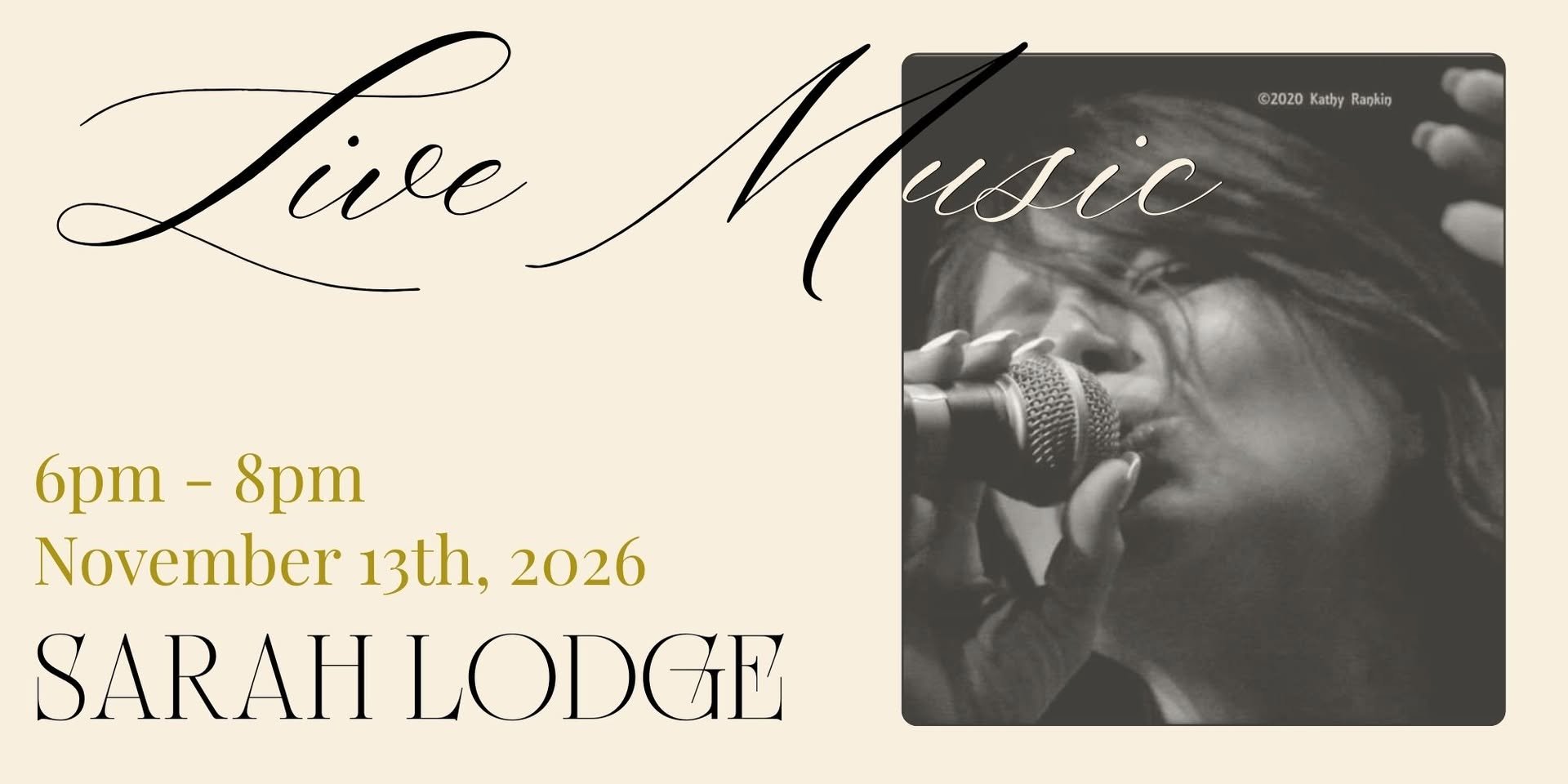 Sarah Lodge with Dan Polidori • LIVE MUSIC at Aurora Vineyards NOV 13, 6-8pm