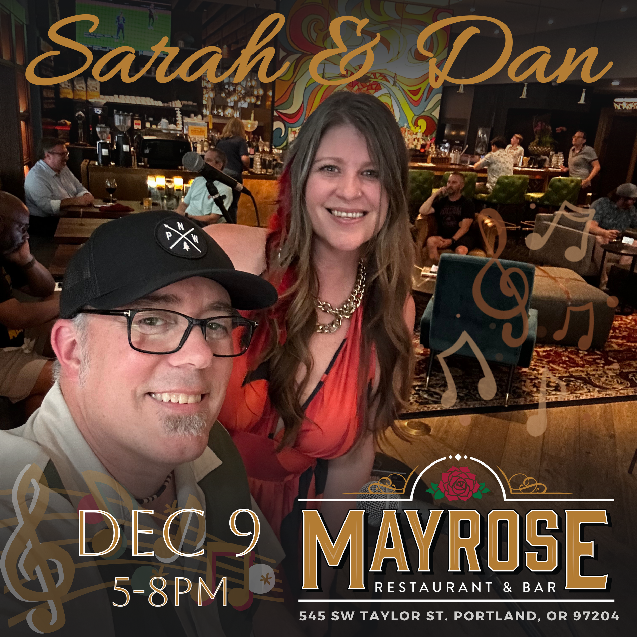 Sarah &amp; Dan at Mayrose Lounge at the Duniway Hotel (5-8pm)