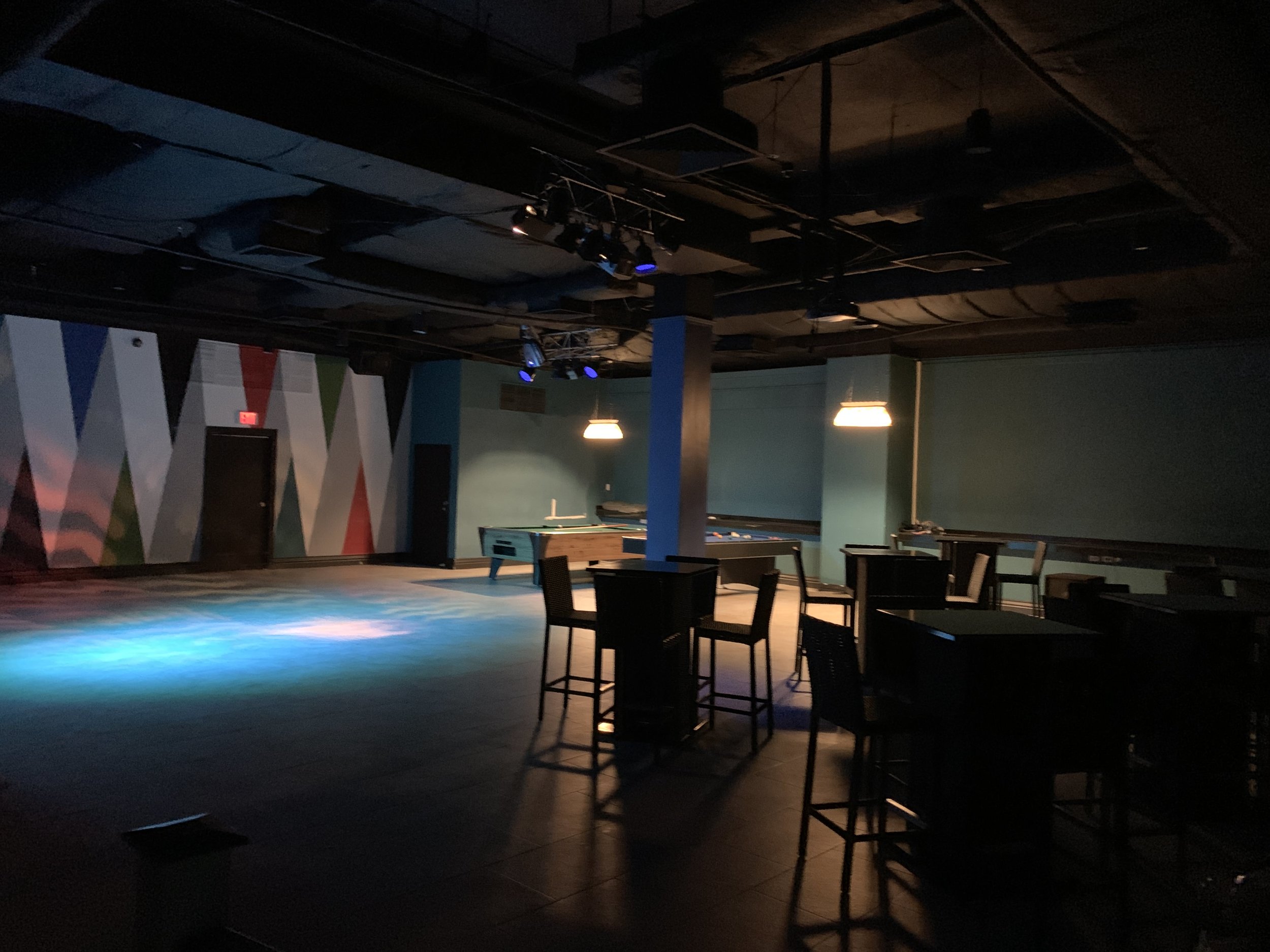 Absolutely empty in the club.