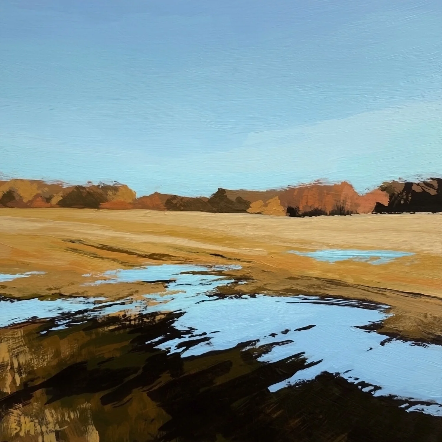   Winter Sun , 2019, 5 x 5” 