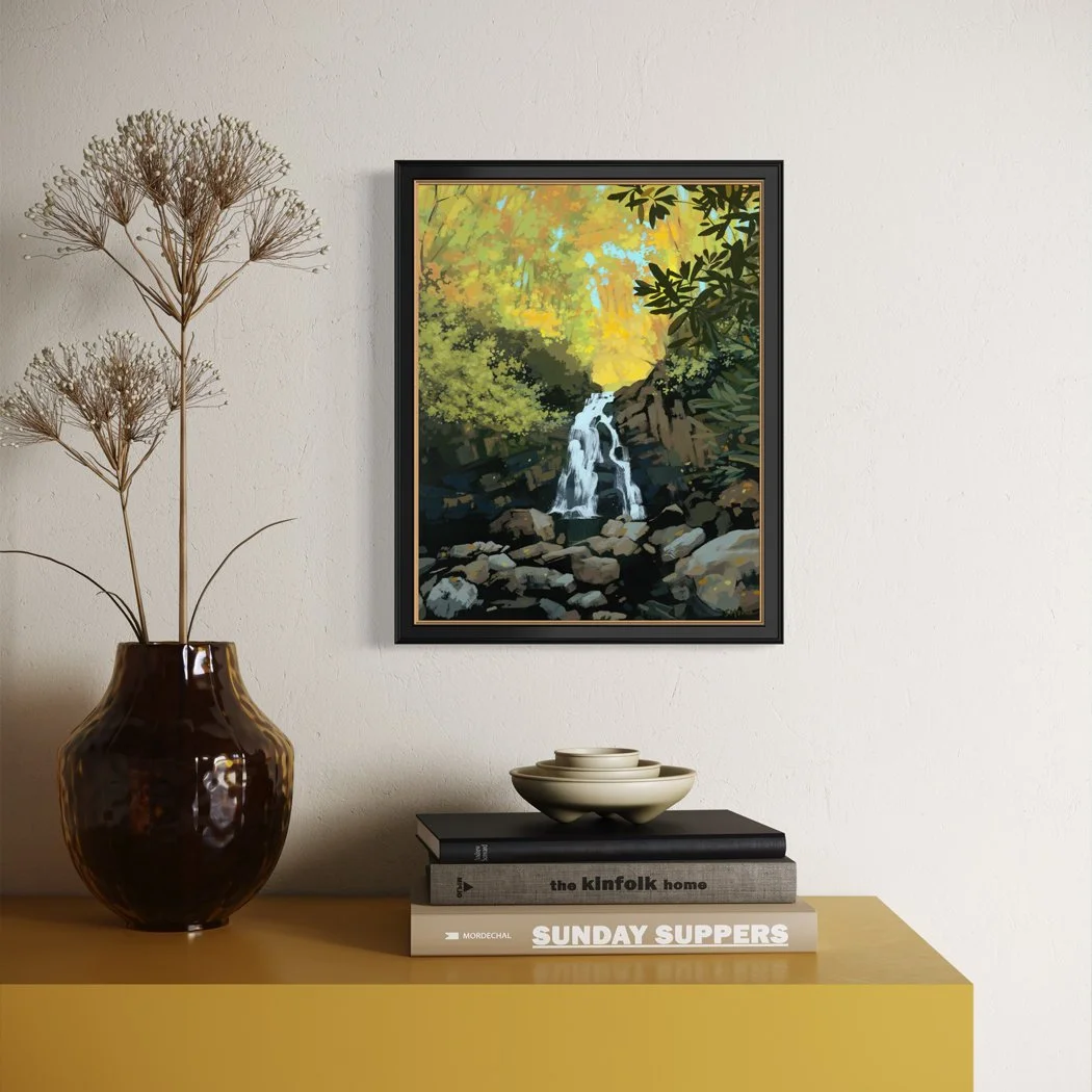 Sarah-Moore_Spruce Flats Falls_Framed_web.jpg