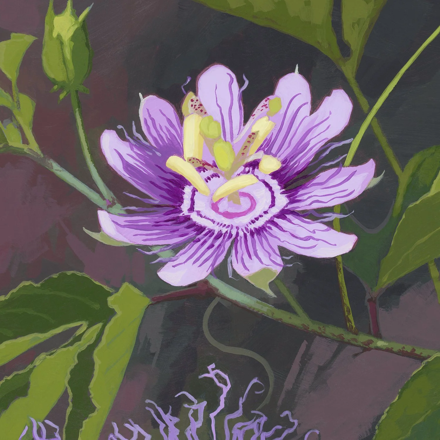 Sarah Moore_Purple Passion Flower_Detail.jpg