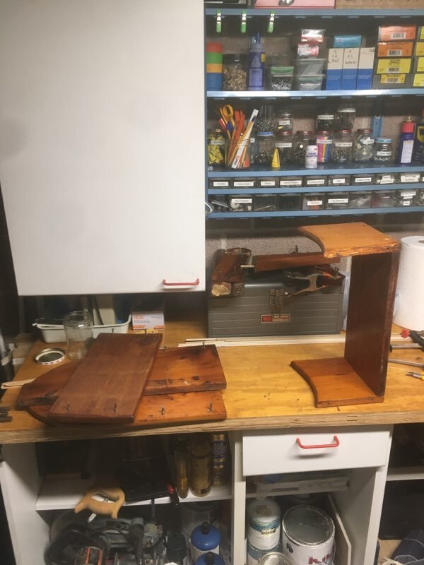 Disassembling table.