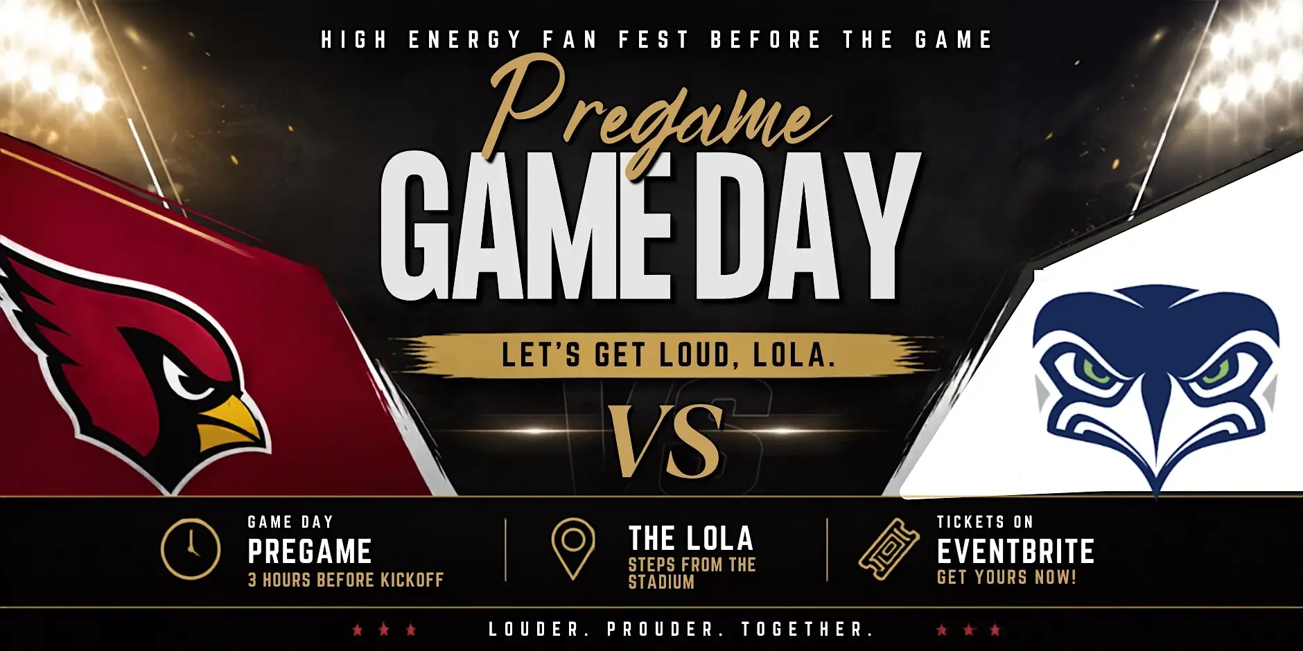 Arizona Cardinals vs. Seattle Seahawks Pregame Party at The LOLA