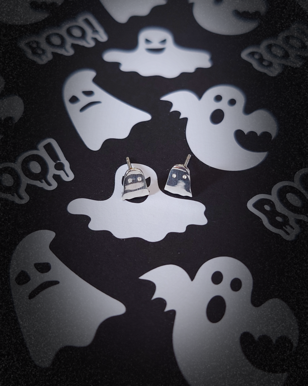 Tiny Silver Ghost Studs