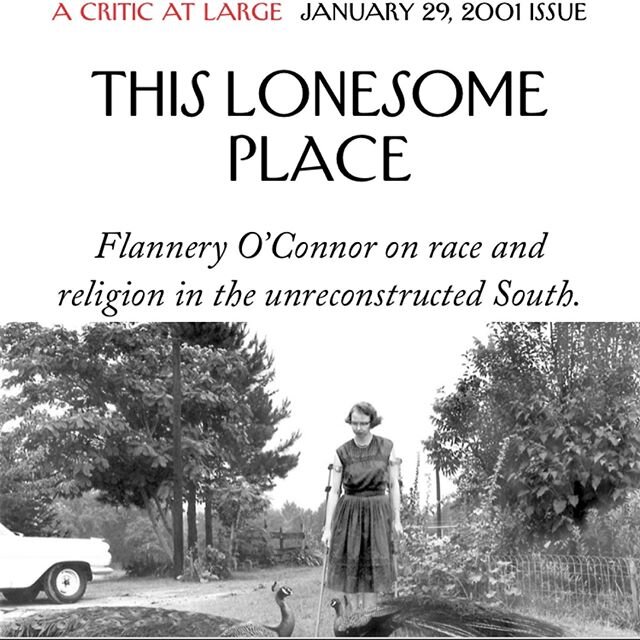 For your weekend reading: revisit @hilton.als on &quot;the originality and honesty of [O'Connor's] portrayal of Southern whiteness.&quot; Link in bio. #linkinbio