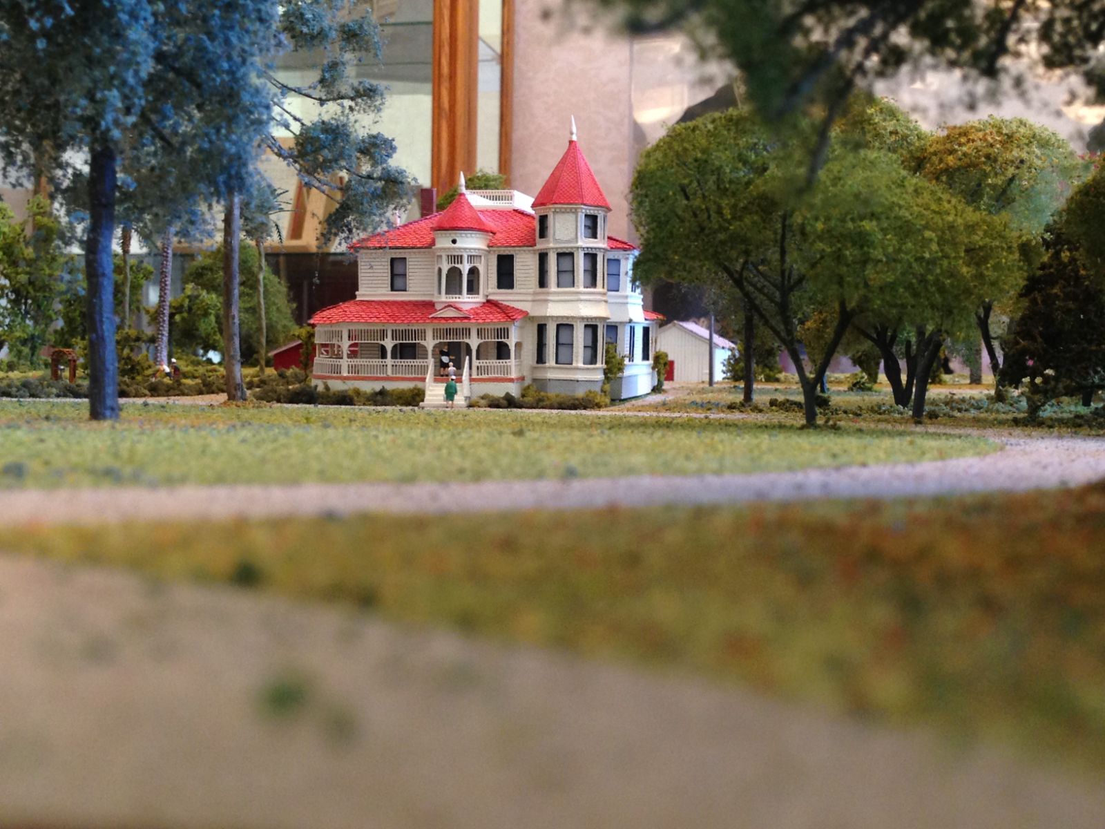 This is the view of the Ranch House that visitors would have had when they arrived. The round driveway was also used for impromptu horse racing.