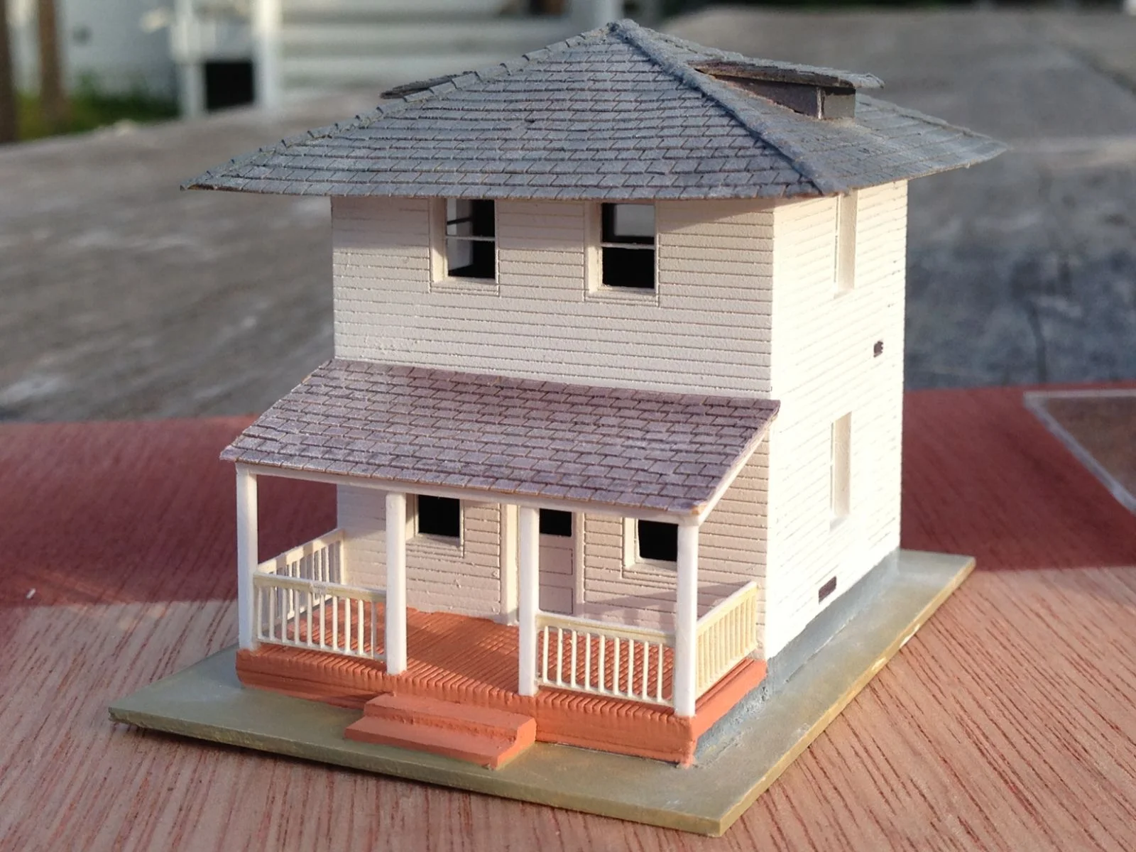  The guest house nearing completion.  