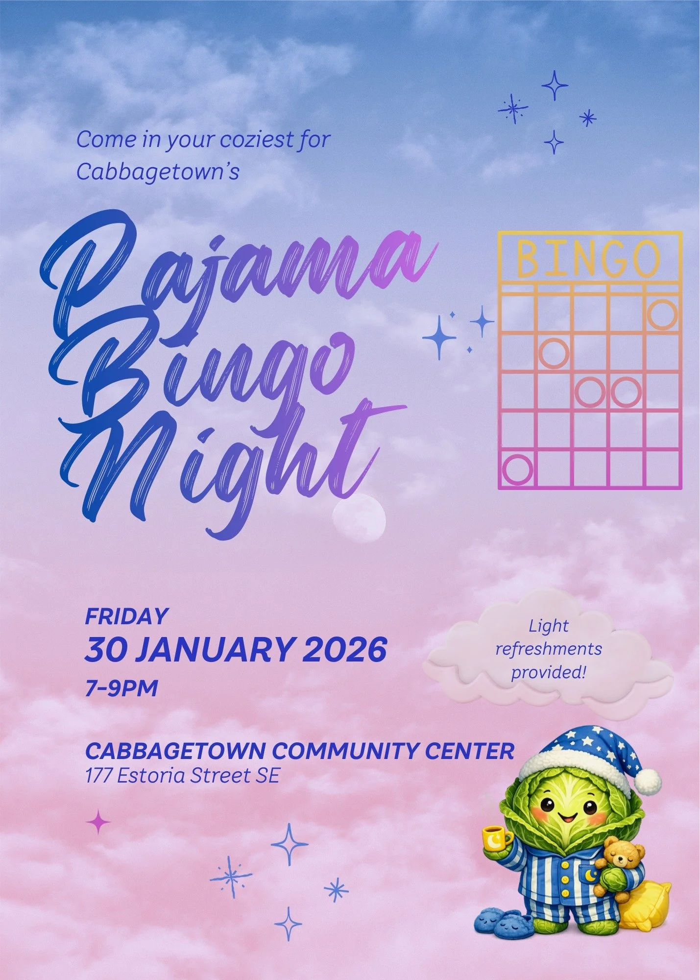 Pajama Bingo