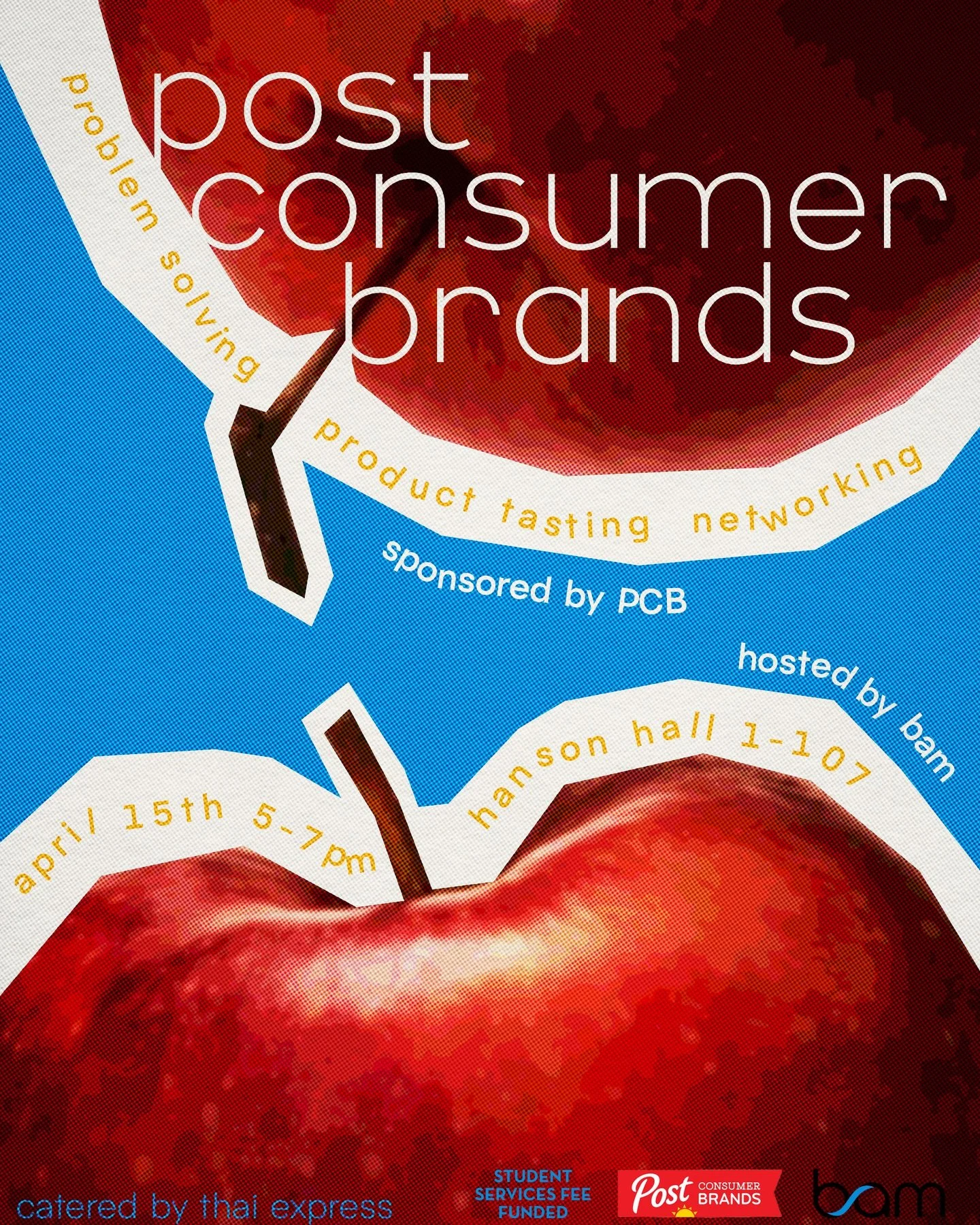 Come out to BAM&rsquo;s Post Consumer Goods sponsor event of the semester THIS WED, Apr 15th! This event will include interactive problem solving 🤔🧠, product tasting 😋, and you may just leave with some food to take home 🥣 !

Join us to learn more