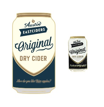 Cider Can Illustration for Austin Eastciders Enamels