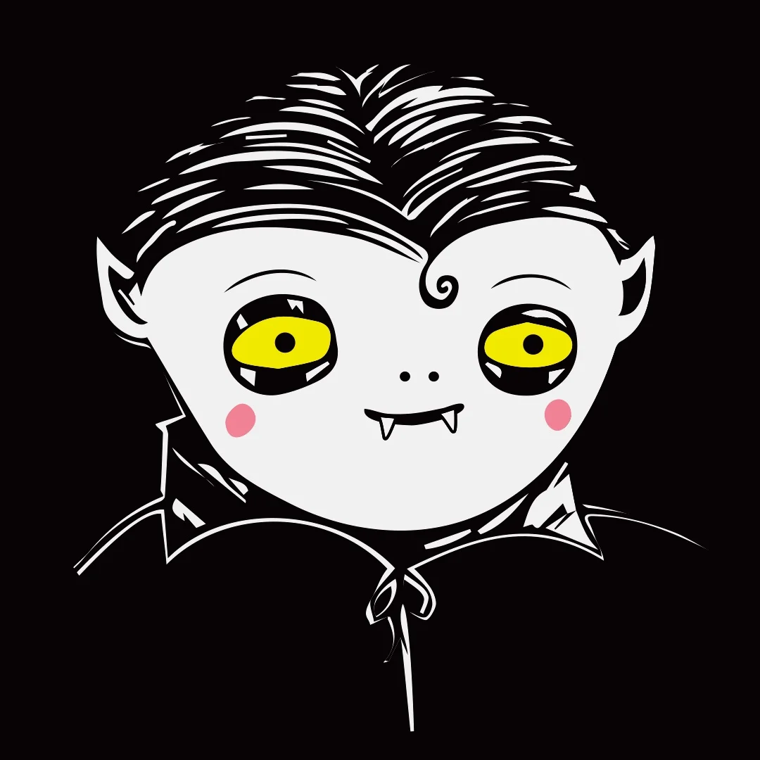 Dracula Illustration for Buttons