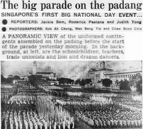 The first National Day parade Aug 1966
