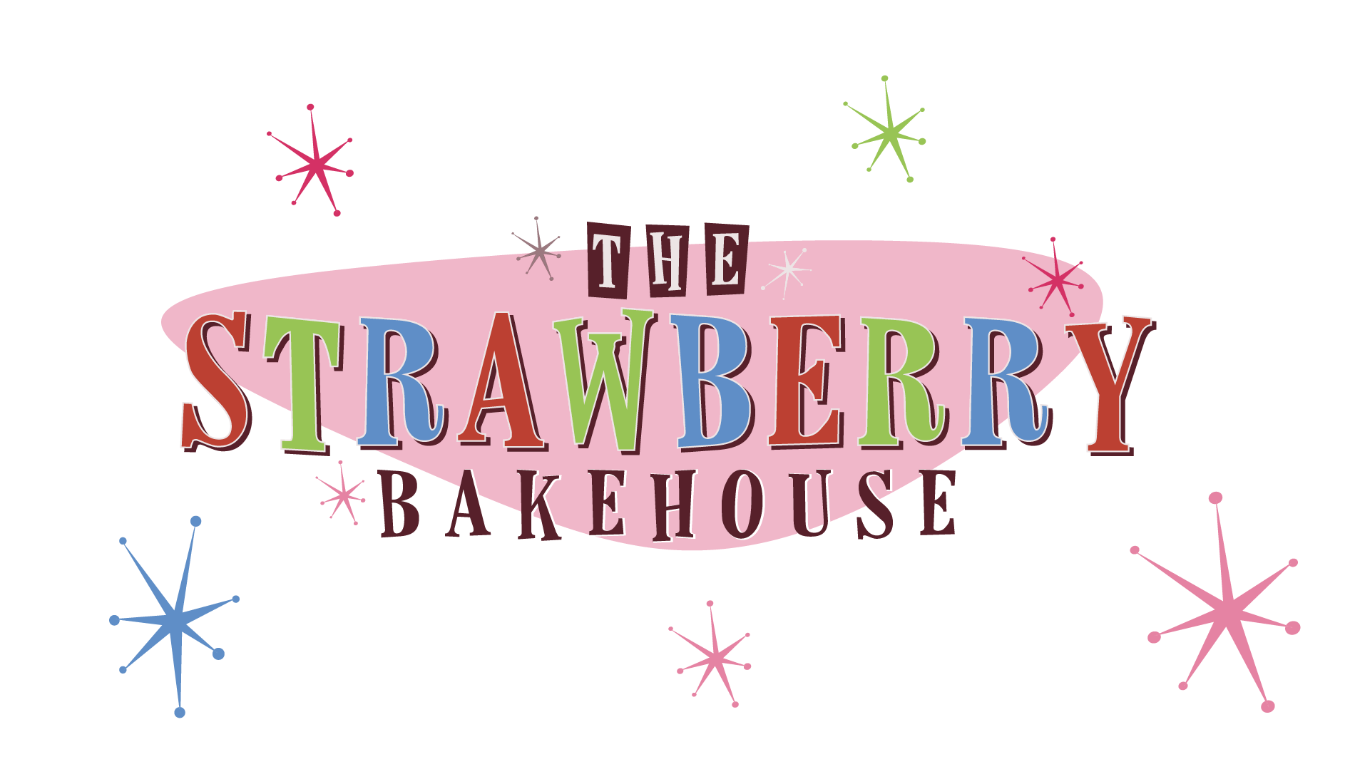  The Strawberry Bakehouse logo design 