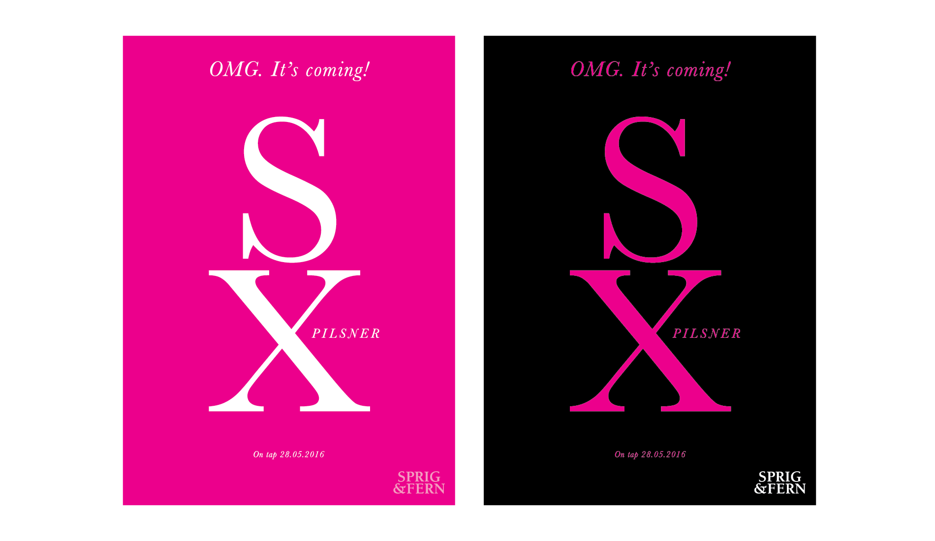  Identity and collateral for SX Pilsner limited release promotion 