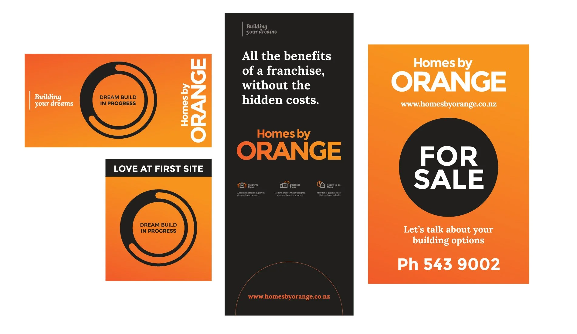  Sign design - site signage, pull up banner, and for sale signs 