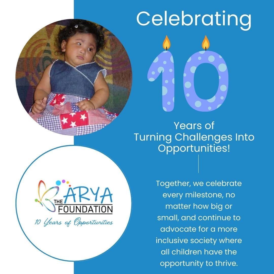 The Arya Foundation is celebrating a decade of commitment to supporting children with special needs in the Saint Louis community. With each passing year, we have strived to create a nurturing and inclusive environment where every child feels valued a