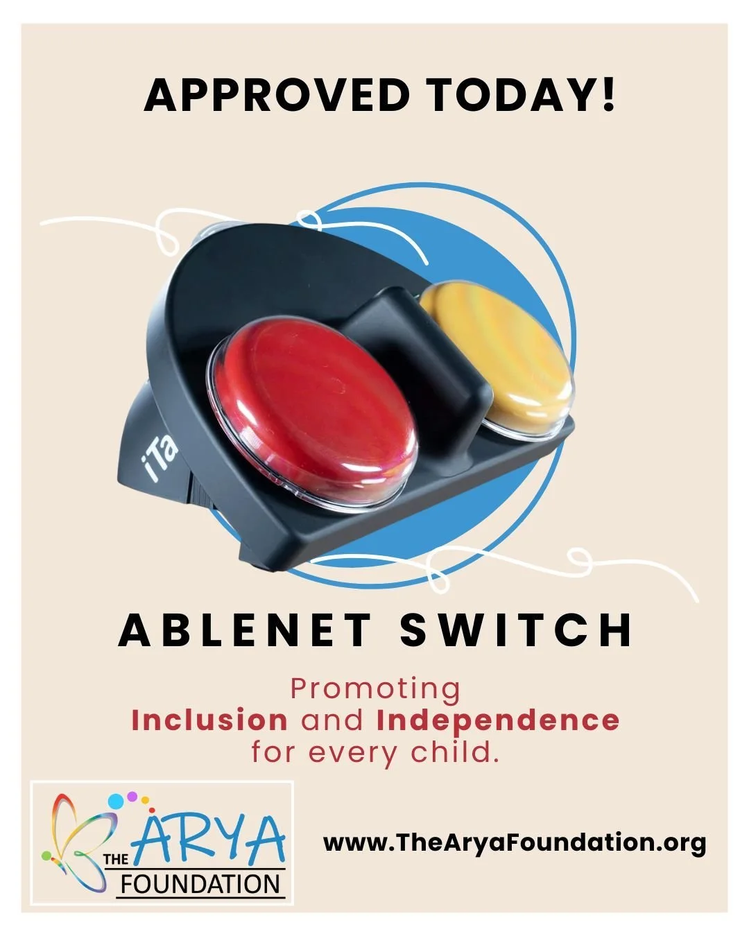 We are thrilled to share how adaptive equipment is turning challenges into opportunities! 🗣️

Thanks to our generous supporters, one of our Arya Kids just received the AbleNet iTalk2&mdash;a portable AAC Speech-Generating Device for nonverbal commun