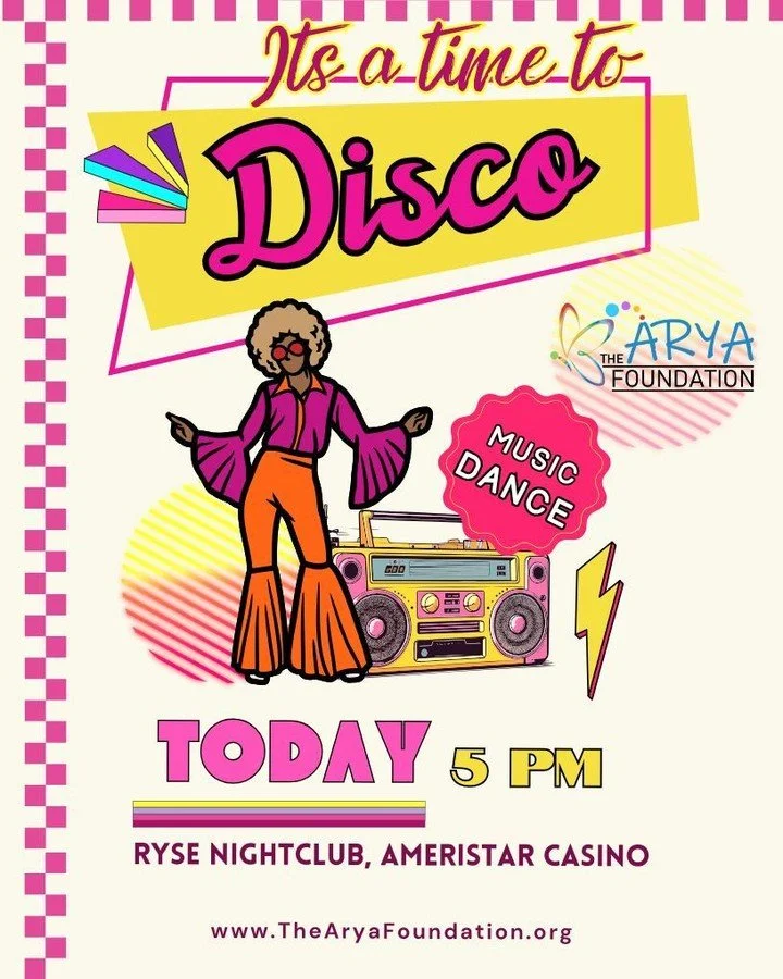 🚨 FINAL CALL! 🚨 The biggest party for the best cause is TONIGHT!

Put on your dancing shoes! The Arya Foundation's Disco Ball Fundraiser is happening TODAY!

Don't miss the party&mdash;and a chance to make a massive impact!

See you under the disco